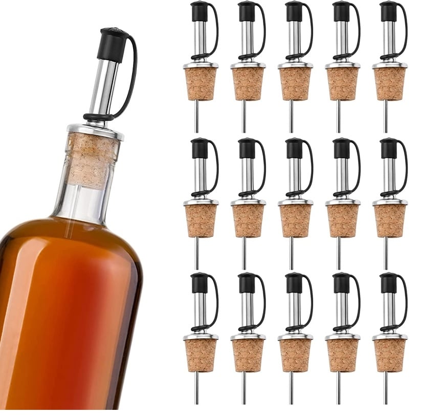 PICOS PARA BOTELLAS DE ACEITE TAPA DE GOMA VERTEDORES X 3 UND - 1