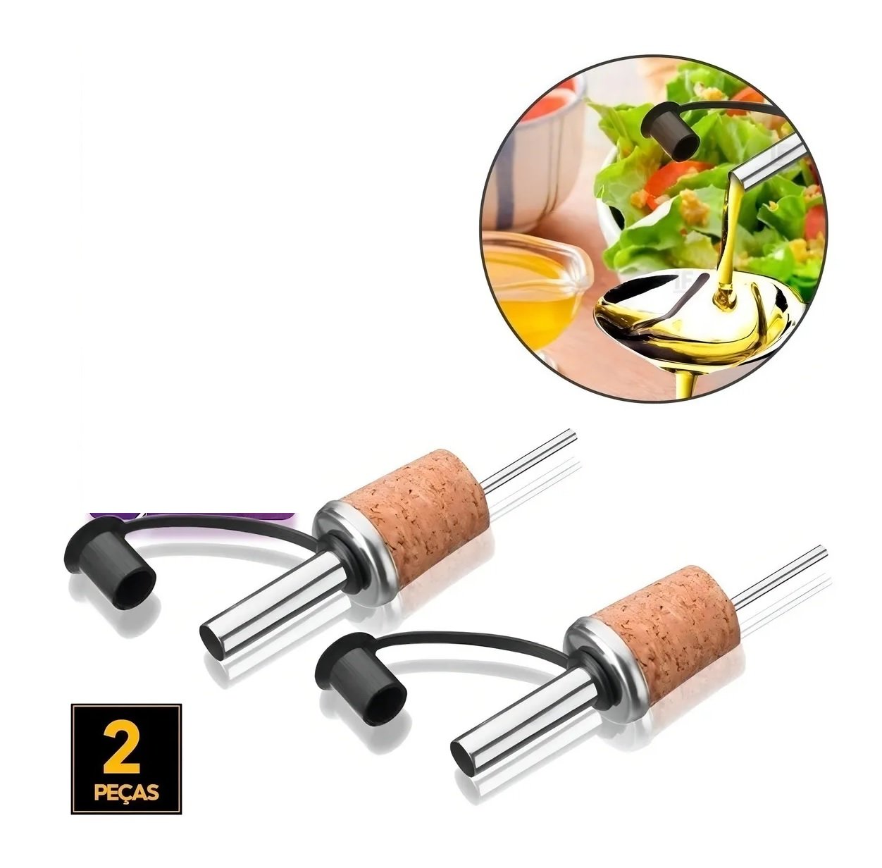 PICOS PARA BOTELLAS DE ACEITE TAPA DE GOMA VERTEDORES X 3 UND - 10