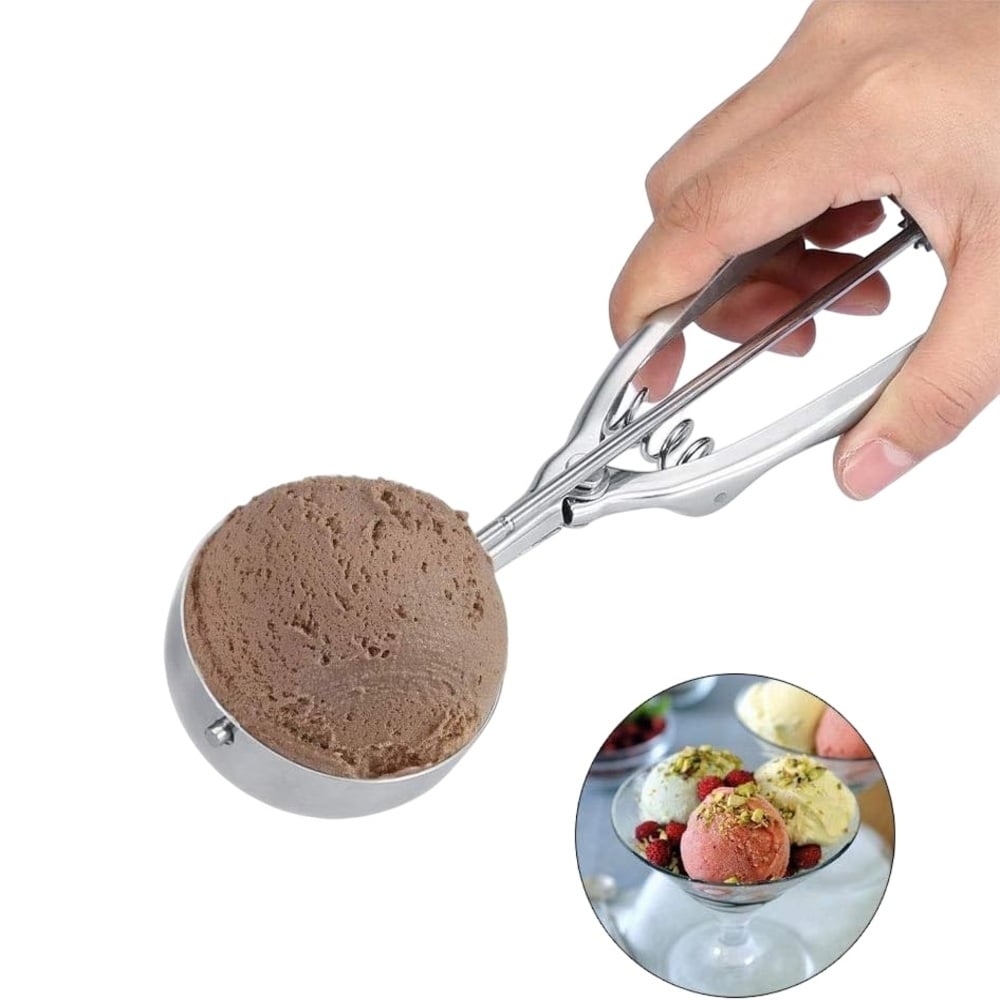 CUCHARAS DE METAL PARA CUPCAKES, HELADOS Y MELÓN 6 CM X 2 UND - 1