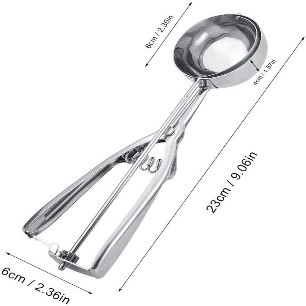 CUCHARAS DE METAL PARA CUPCAKES, HELADOS Y MELÓN 6 CM X 2 UND - 2