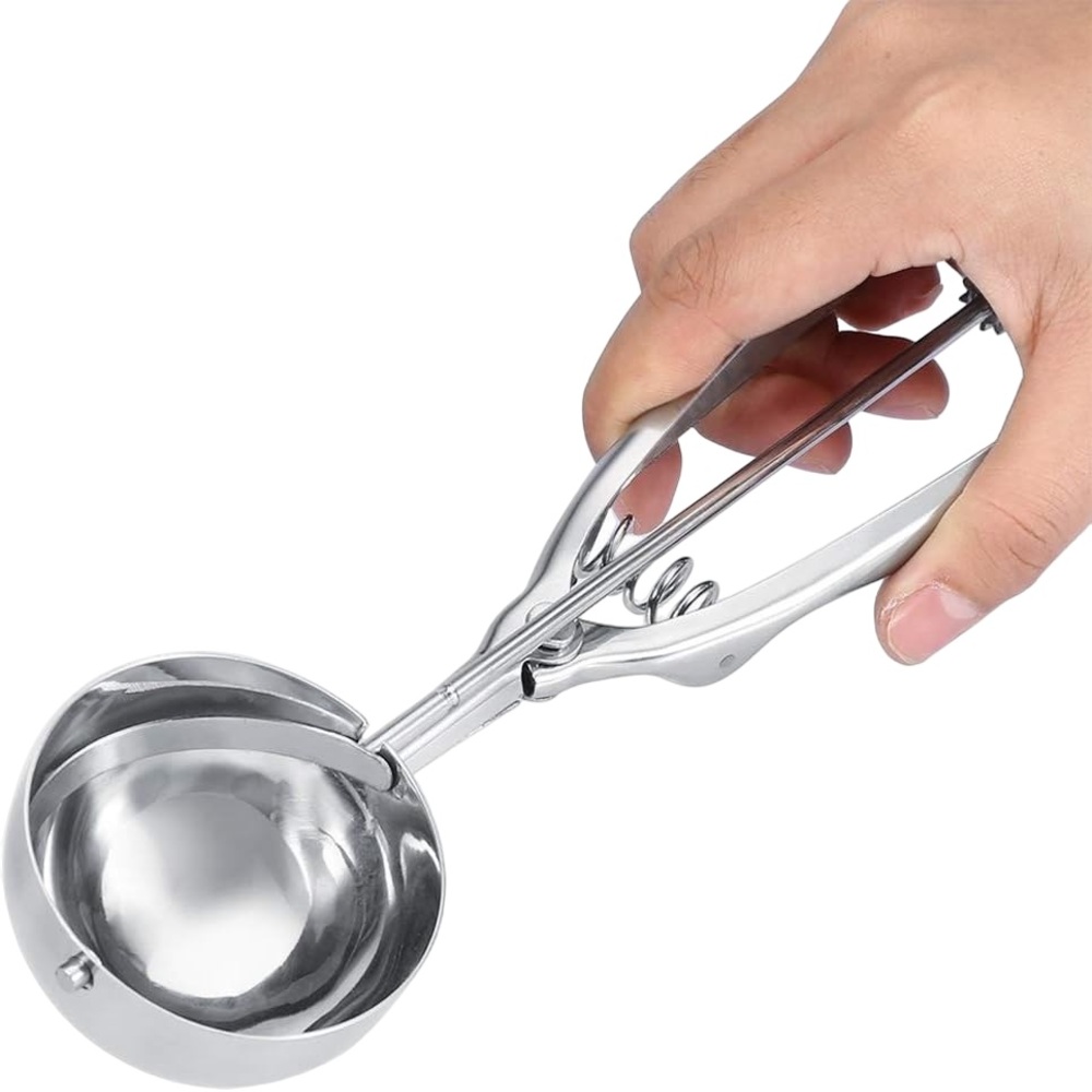 CUCHARA PARA HELADO DE ACERO INOXIDABLE PARA MASA DE GALLETAS 6 CM X 2 UND - 8