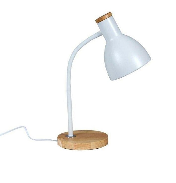 LAMPARA DE ESCRITORIO MESA LED AJUSTABLE FLEXIBLE CON FOCO BLANCO - 8
