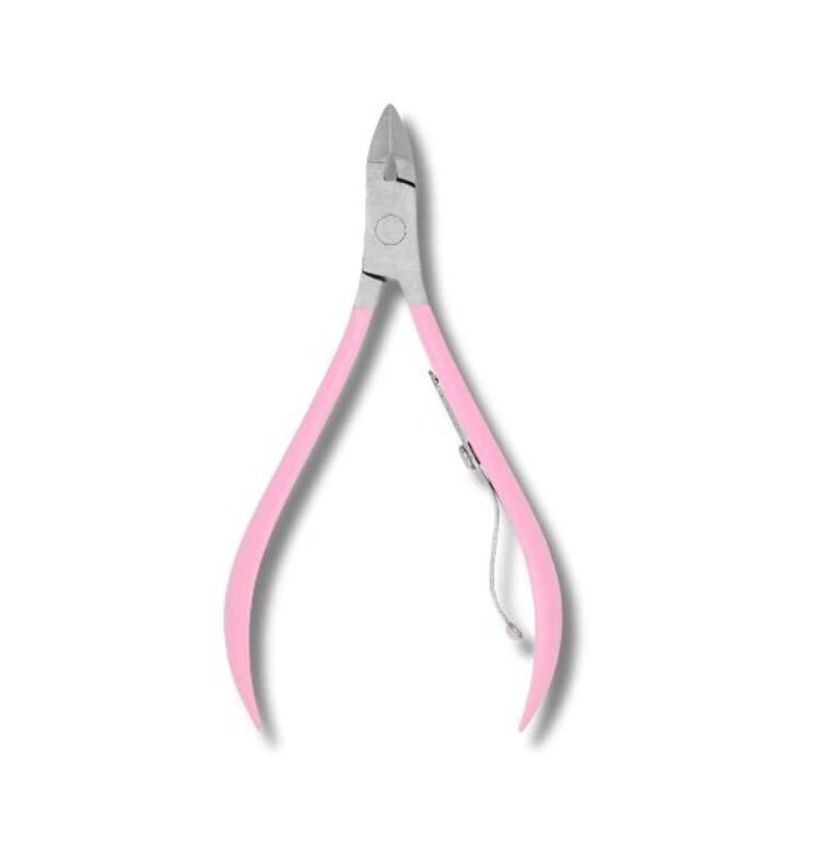 ALICATE FRONTAL 9 CM ROSADO CORTA CUTÍCULA - 4