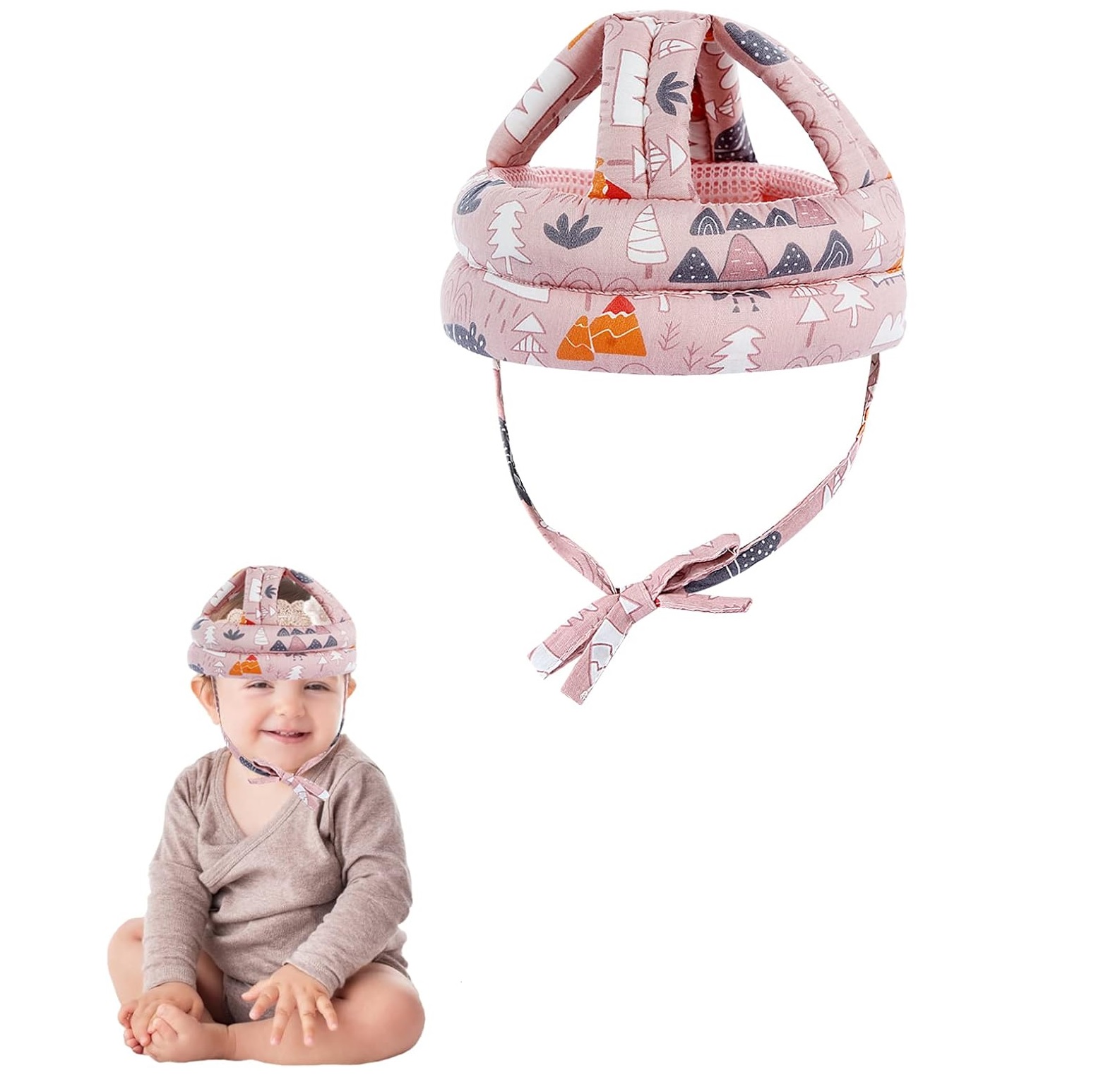 CASCO DE SEGURIDAD BEBÉS ROSADO - 5