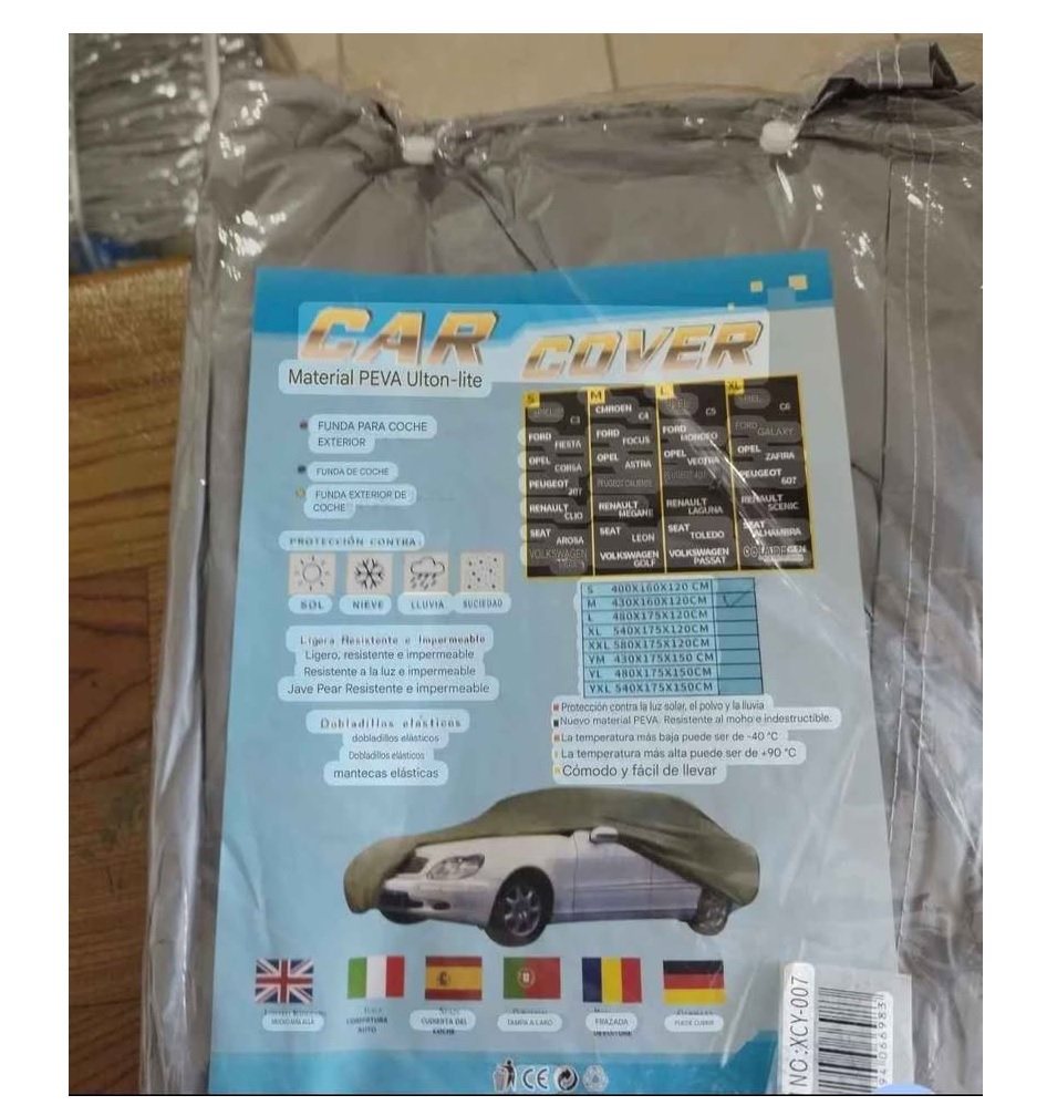 COBERTOR FUNDA PARA AUTO IMPERMEABLE GRIS XXL - 2