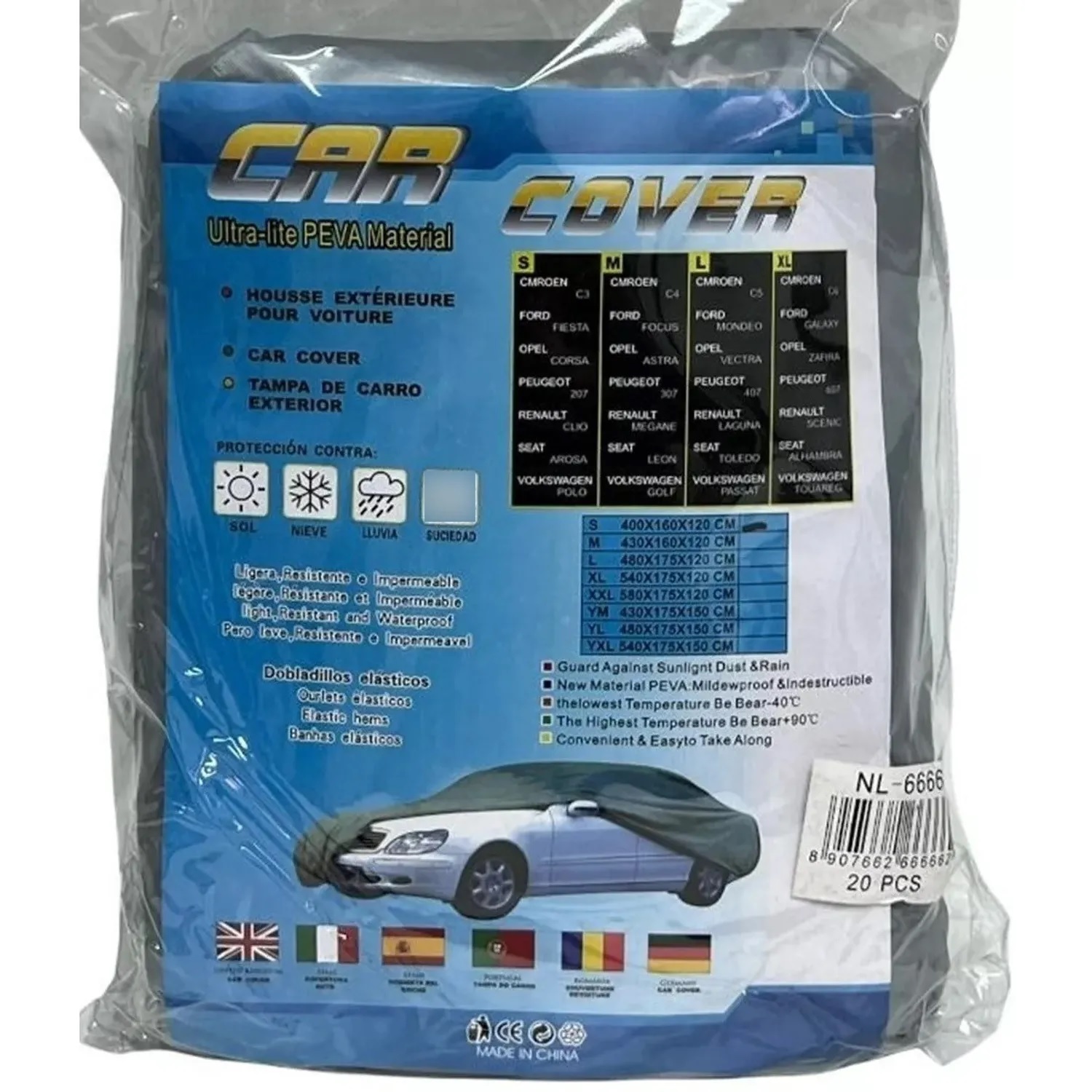 COBERTOR DE AUTO SEDAN FUNDA DE YARIS RIO ETIOS COROLLA XXL - 6