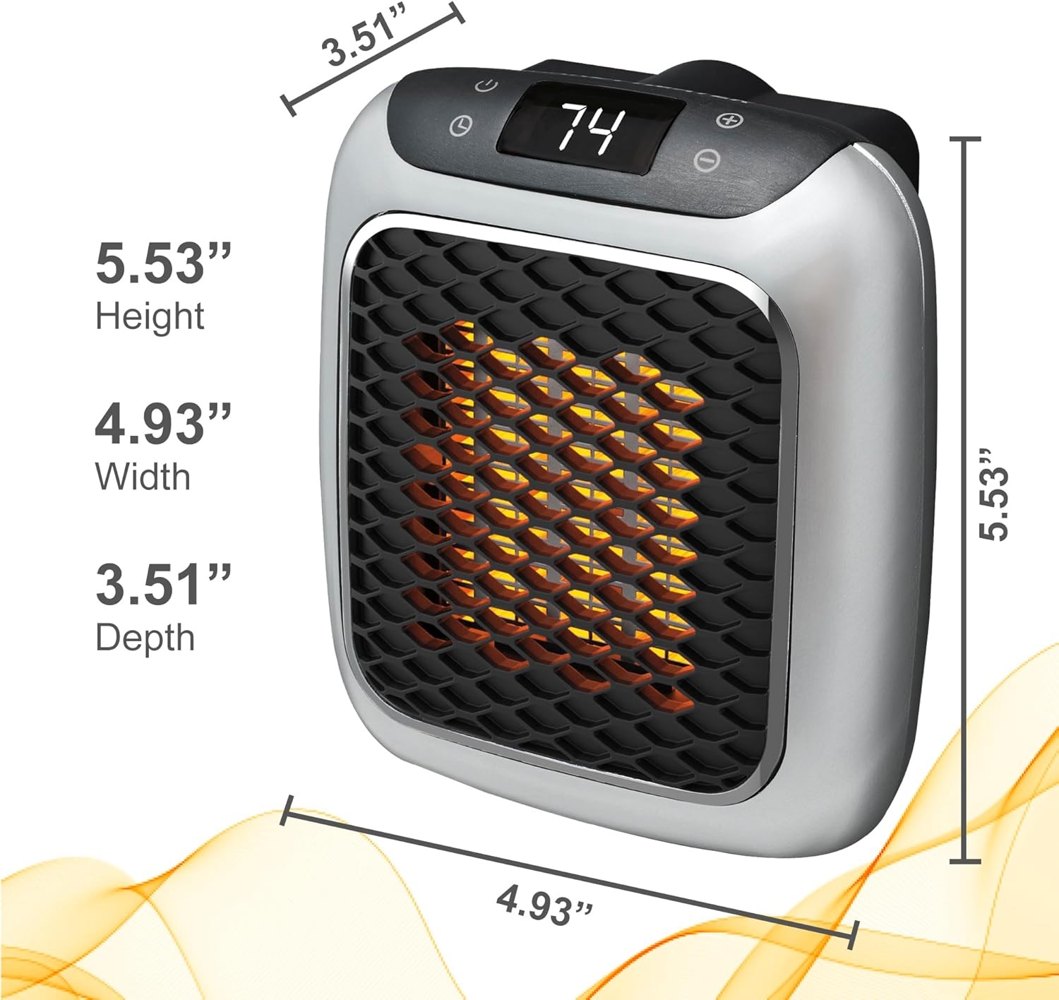 CALEFACTOR ELÉCTRICO DE 800W CON TOMA DE PARED - 6