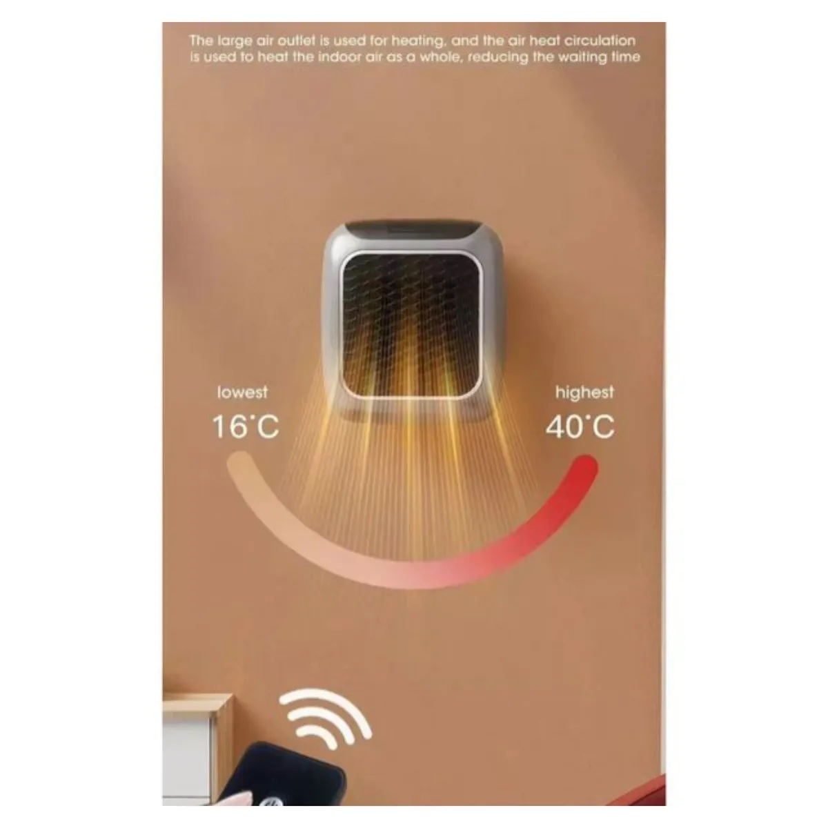 CALEFACTOR ELÉCTRICO DE 800W CON TOMA DE PARED - 8