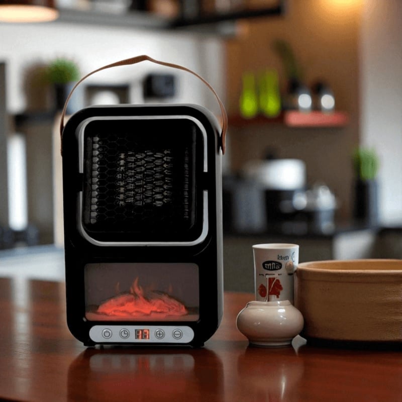 CALENTADOR DE AMBIENTE PORTÁTIL PANTALLA LCD 500W - 4