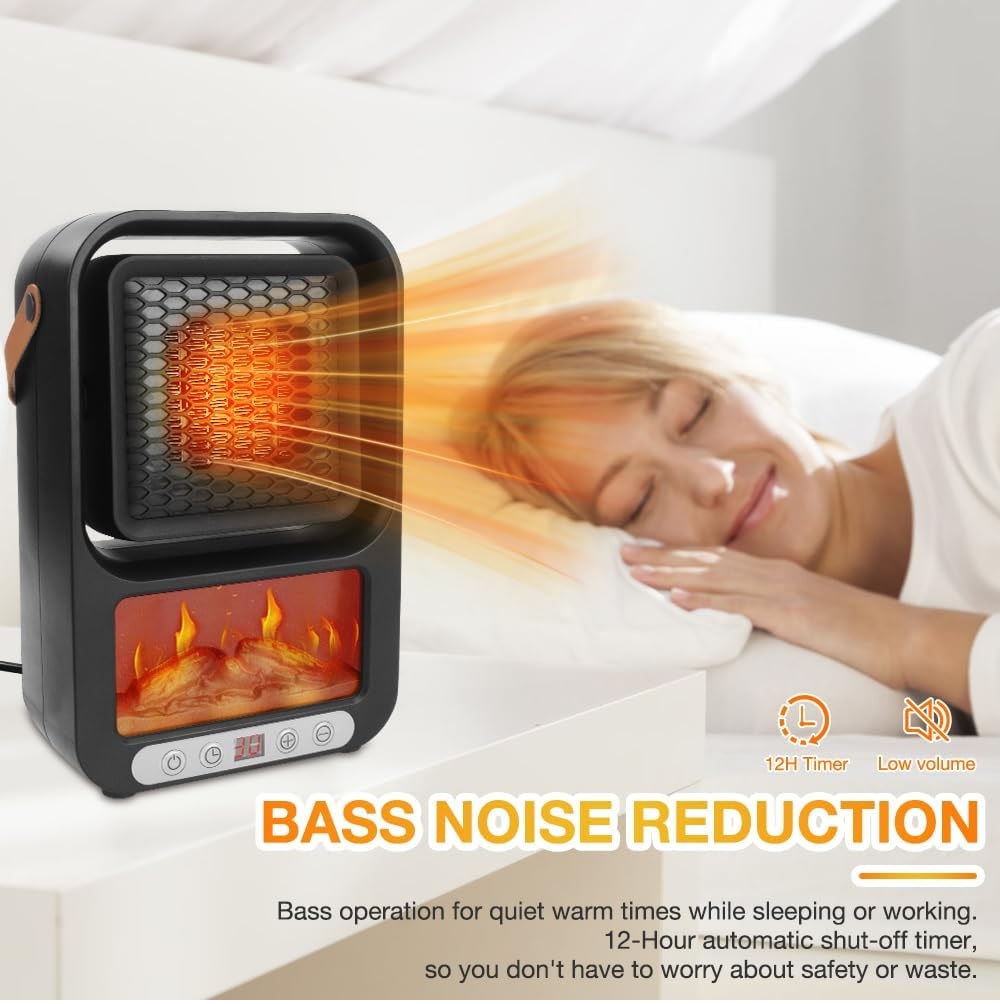 CALENTADOR DE AMBIENTE PORTÁTIL PANTALLA LCD 500W - 8