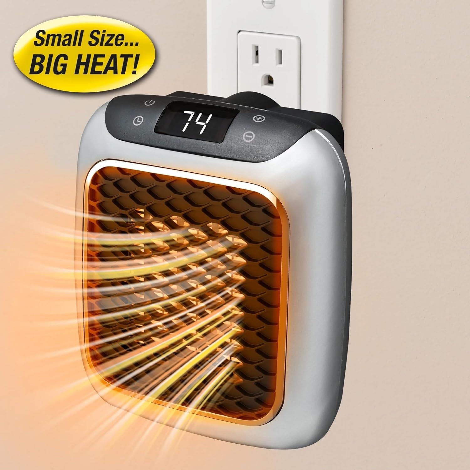 CALENTADOR DE PARED HEAT BOSS TURBO DE 800 W QUE AHORRA ESPACIO - 8