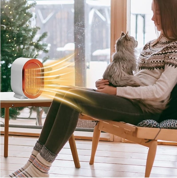 CALEFACTOR DE VENTILADOR PARA EL HOGAR 1200 W BLANCO - 3