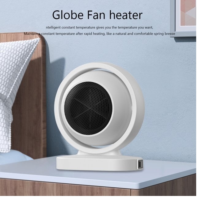 MINI CALENTADOR ELÉCTRICO DE ESCRITORIO PERSONAL PORTATIL 380W BLANCO - 3