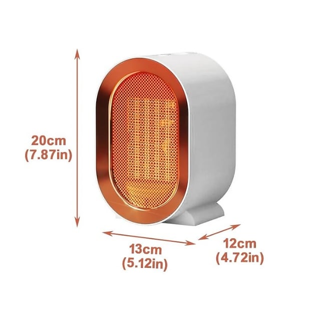 MINI CALENTADOR DE AIRE ELÉCTRICO PORTÁTIL 1200W BLANCO CALEFACTOR X 2 UND - 4