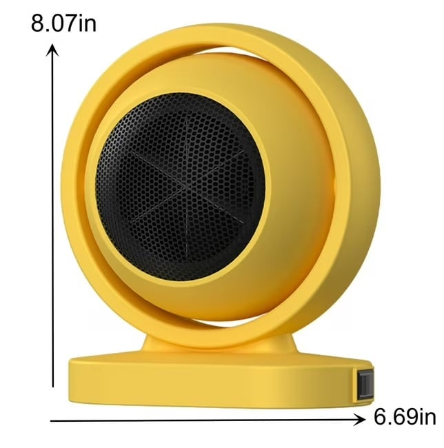 MINI CALENTADOR ELÉCTRICO DE 380 W PLOMO CALEFACTOR AMARILLO - 5