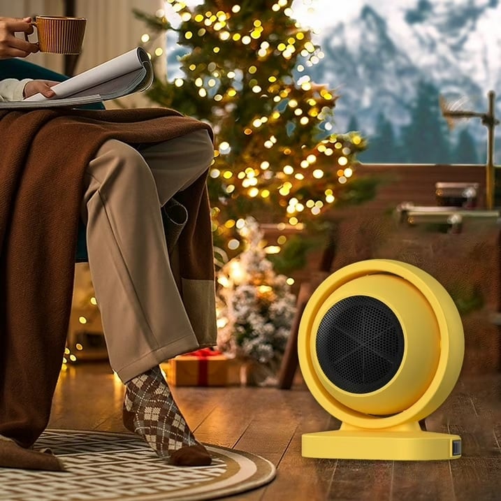 MINI CALENTADOR ELÉCTRICO DE 380 W PLOMO CALEFACTOR AMARILLO - 7