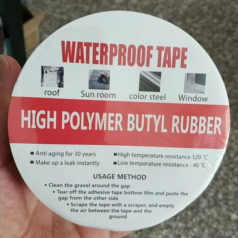 SELLADOR DE CAUCHO BUTÍLICO X 2 PAQ PARA GRIETAS SUPERFICIALES 10 CM X 10 MT CINTA DE REPARACIÓN - 10