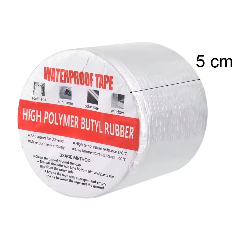 CINTA X 2 PAQ IMPERMEABLE PARA REPARACIÓN DE FUGAS DE AGUA EN TUBERÍAS Y TECHOS 5 CM X 5 MT - 7