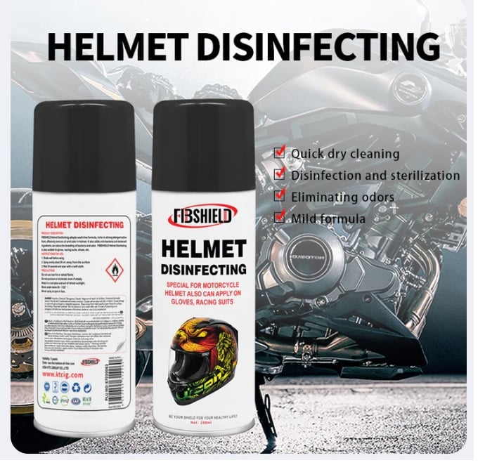 LIMPIADOR DE VISERAS DE CASCOS DE MOTO Y TRAJES DE COMPETICIÓN SPRAY ESPUMOSO - 6