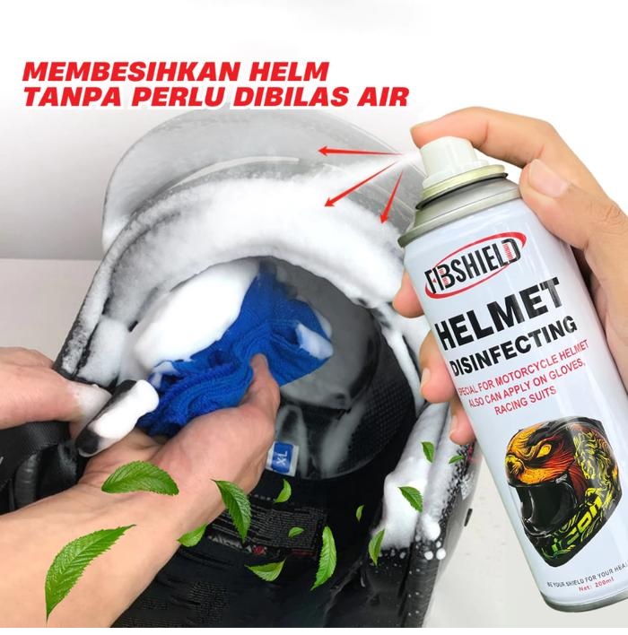 DESINFECTANTE PARA CASCOS Y GUANTES 200 ML SPRAY LIMPIADOR - 2