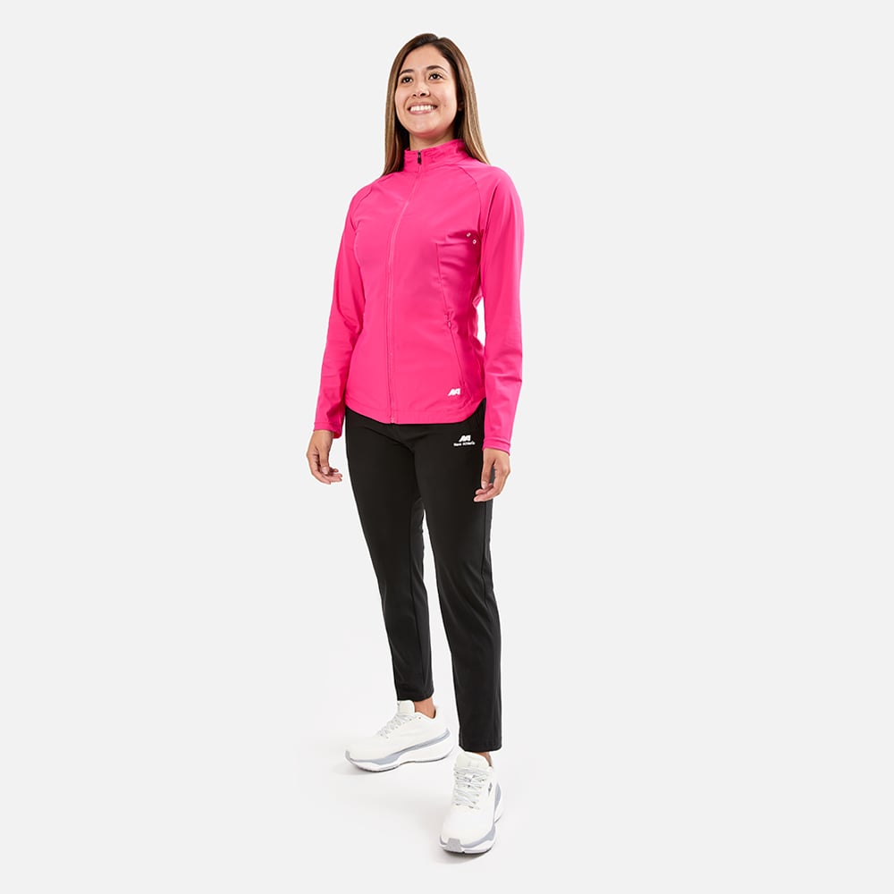 BUZO CONJUNTO NEW ATHLETIC FLEX FUCSIA CON NEGRO PARA MUJER - 1