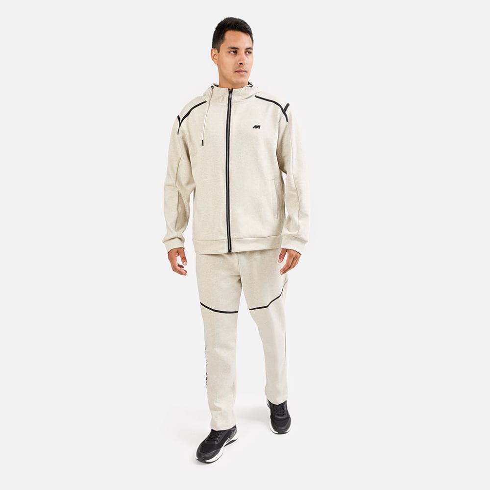 BUZO CONJUNTO NEW ATHLETIC SPORTWEAR21 GRIS JASPE CON NEGRO PARA HOMBRE - 1