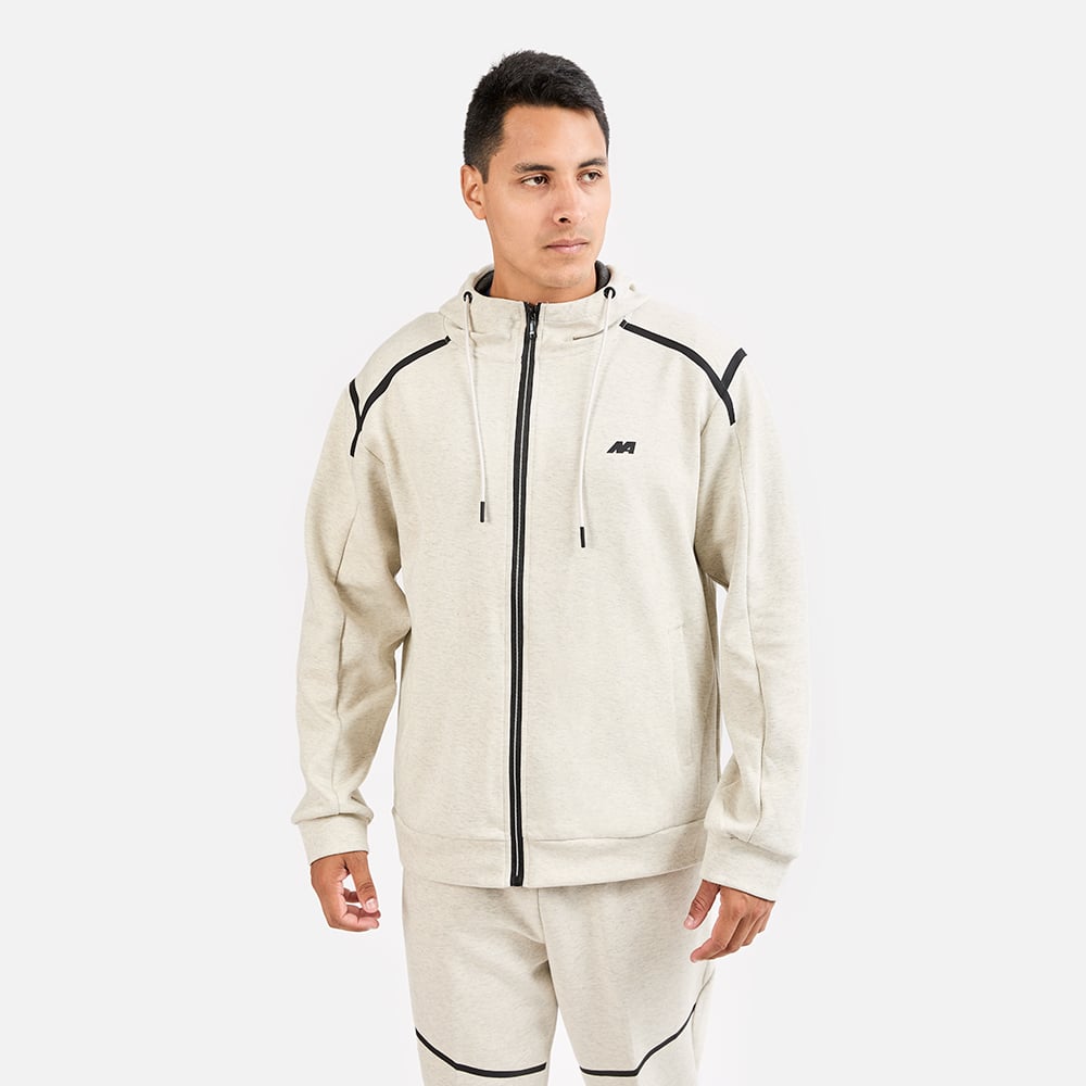 BUZO CONJUNTO NEW ATHLETIC SPORTWEAR21 GRIS JASPE CON NEGRO PARA HOMBRE - 2