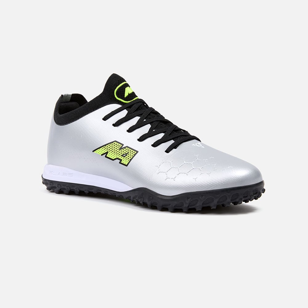 ZAPATILLAS MUJER NEW ATHLETIC CHIMPUNES PLATEADO NACAFUT0089J2602 FOOTBALL SLABS89 CON NEGRO JUVENIL - 1