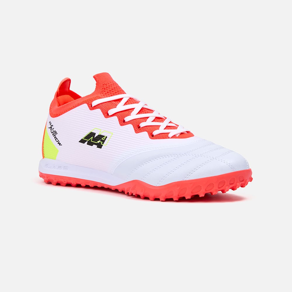 ZAPATILLAS MUJER NEW ATHLETIC FOOTBALL BLANCO NACAFUT0092J0120 ARROW92 CON NARANJA JUVENIL - 1