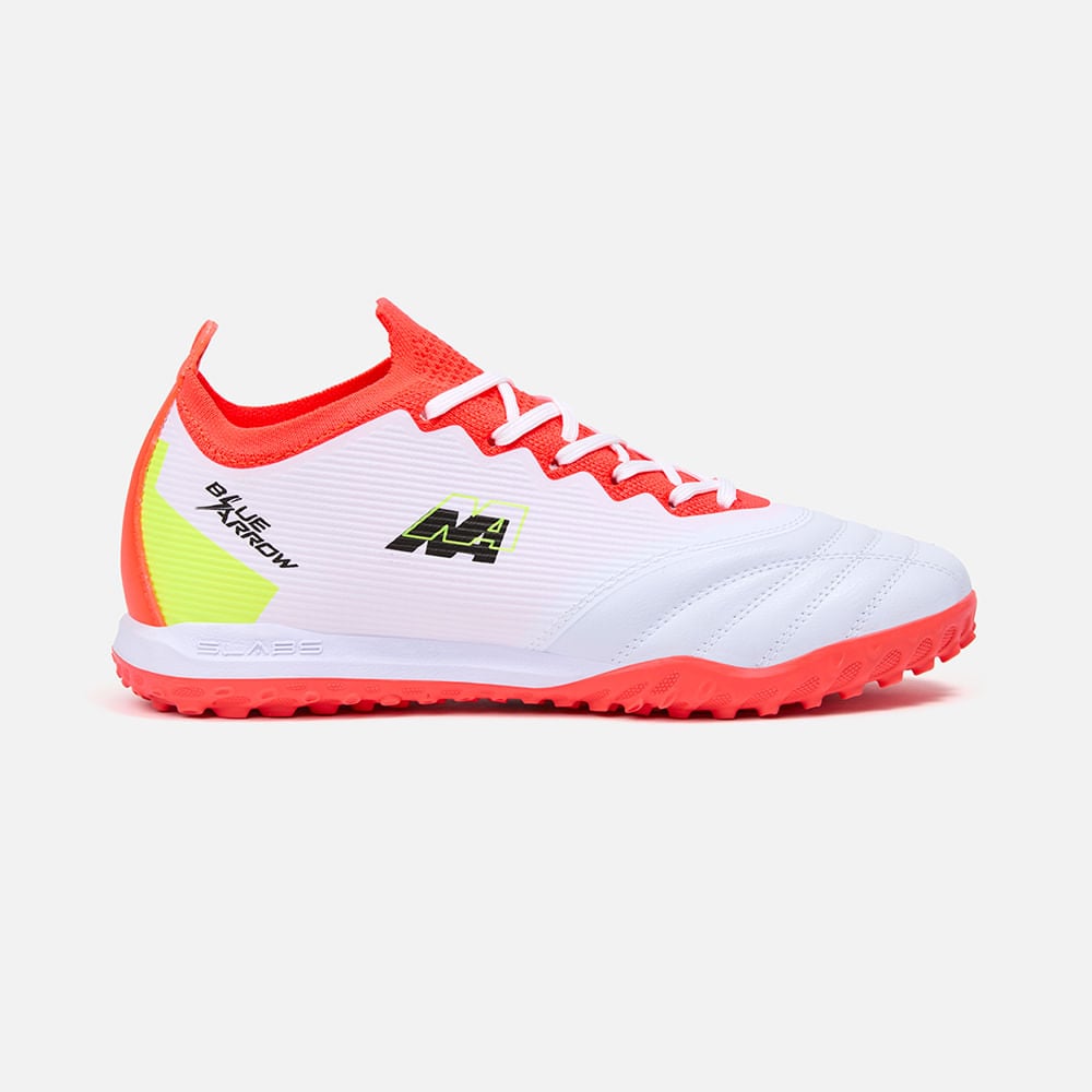 ZAPATILLAS MUJER NEW ATHLETIC FOOTBALL BLANCO NACAFUT0092J0120 ARROW92 CON NARANJA JUVENIL - 2