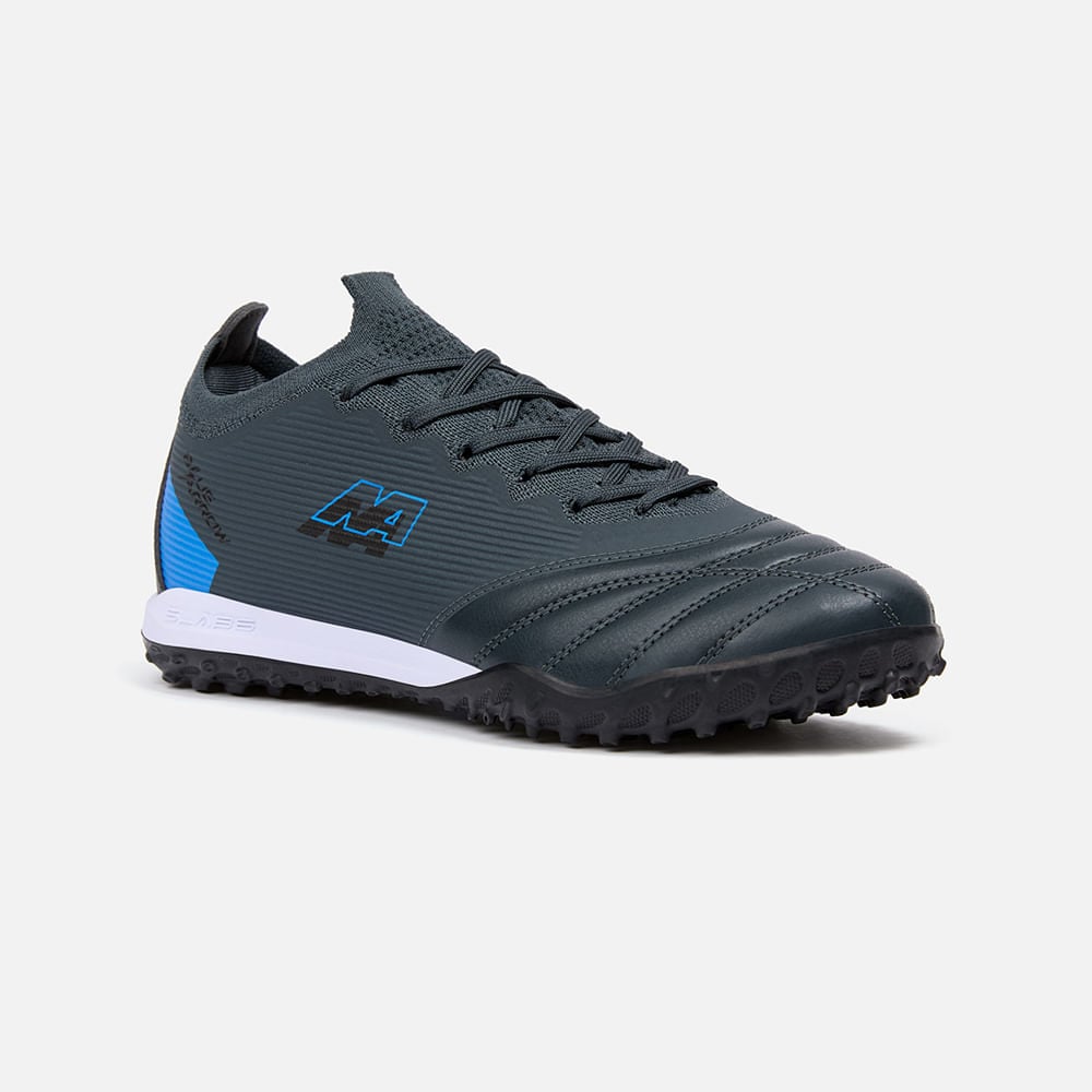 ZAPATILLAS MUJER NEW ATHLETIC FOOTBALL GRIS OSCURO NACAFUT0092J0312 ARROW92 CON AZUL JUVENIL - 1
