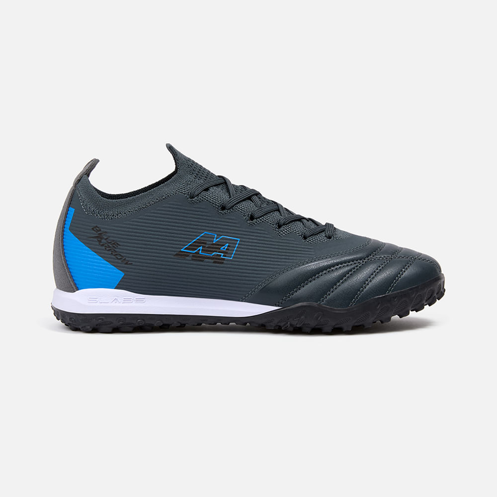 ZAPATILLAS MUJER NEW ATHLETIC FOOTBALL GRIS OSCURO NACAFUT0092J0312 ARROW92 CON AZUL JUVENIL - 2