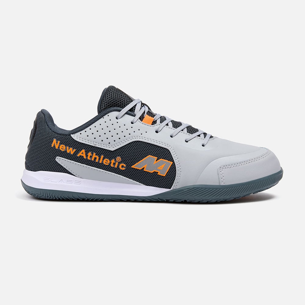 ZAPATILLAS HOMBRE NEW ATHLETIC FOOTBALL GRIS NACAFUT0055A0403 SLABS55 CON NARANJA - 2