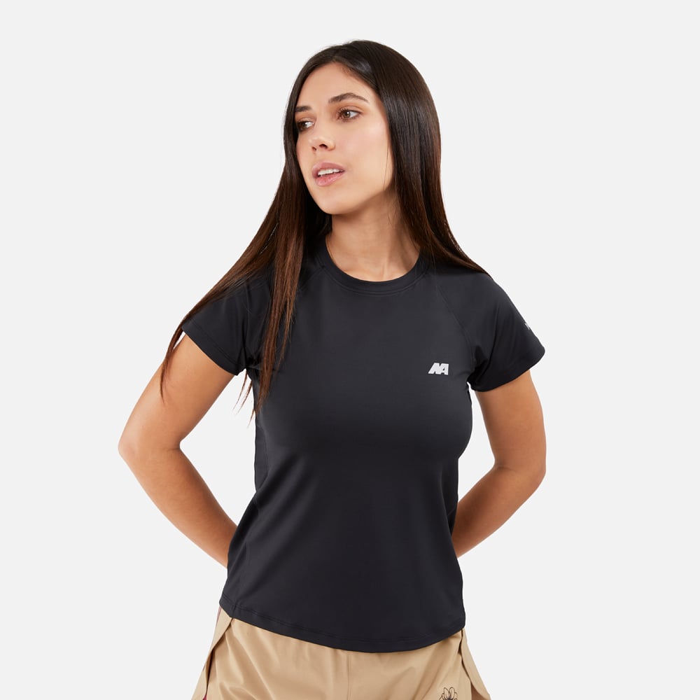 POLO DEPORTIVO MUJER NEW ATHLETIC NARDMCP0010F0202 MC MONICA NEGRO - 1