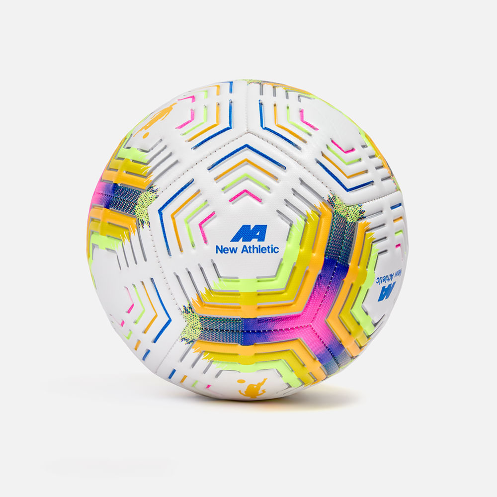 PELOTA FÚTBOL NEW ATHLETIC 31 BLANCO CON NARANJA - 1