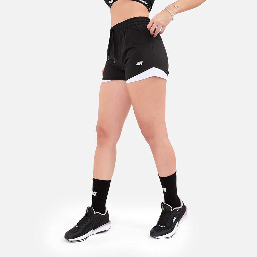 SHORT NEW ATHLETIC HALLEY NEGRO MUJER - 1