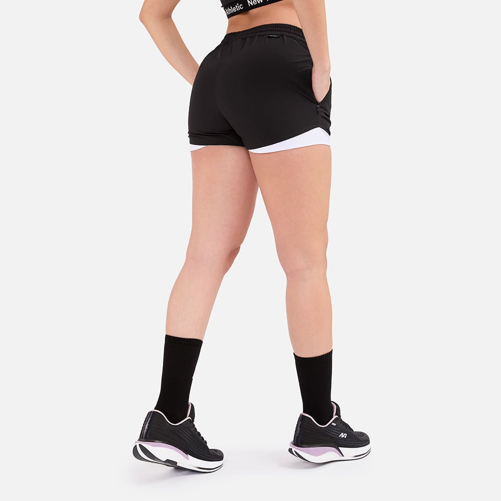 SHORT NEW ATHLETIC HALLEY NEGRO MUJER - 2