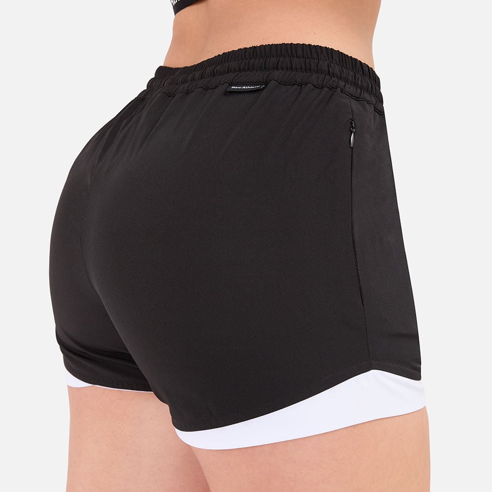 SHORT NEW ATHLETIC HALLEY NEGRO MUJER - 3