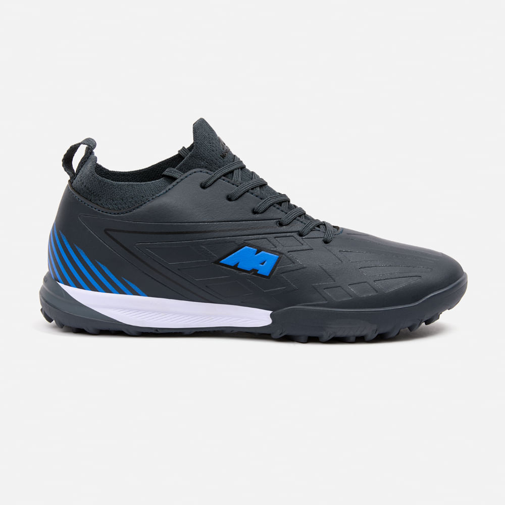 ZAPATILLAS HOMBRE NEW ATHLETIC FOOTBALL GRIS OSCURO NACAFUT0110A0312 FREX110 CON TURQUESA - 2