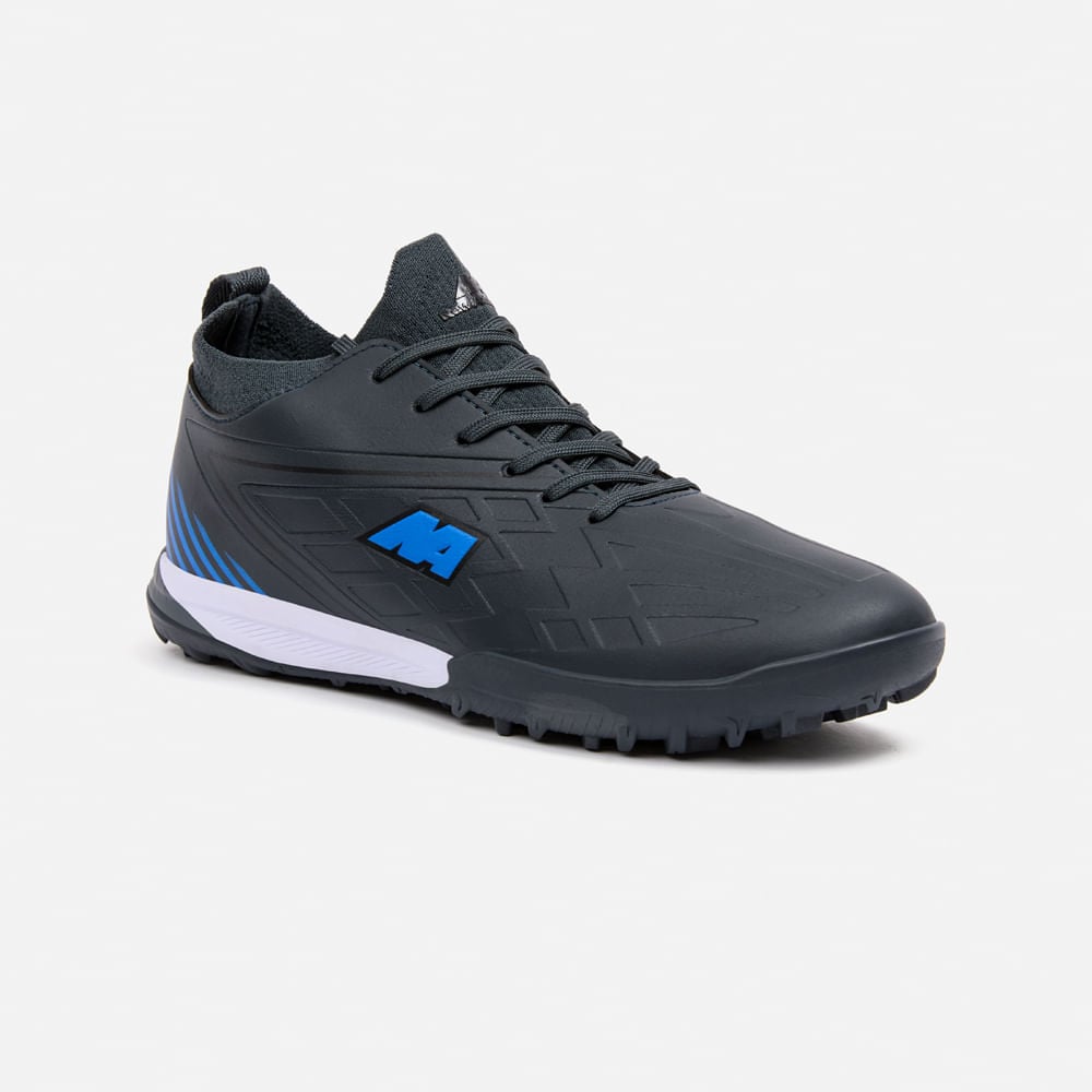 ZAPATILLAS MUJER NEW ATHLETIC FOOTBALL GRIS OSCURO NACAFUT0110J0312 FREX110 CON TURQUESA JUVENIL - 1