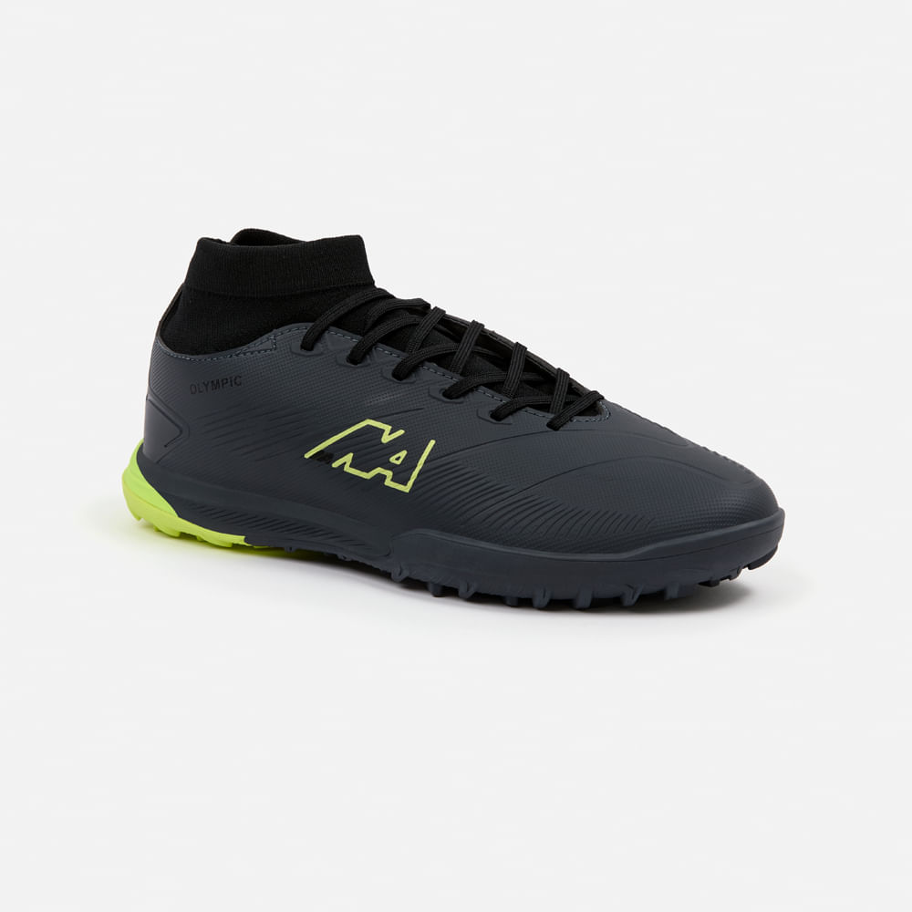 ZAPATILLAS MUJER NEW ATHLETIC FOOTBALL GRIS OSCURO NACAFUT0118J0302 OLYMPIC118 CON NEGRO JUVENIL - 1
