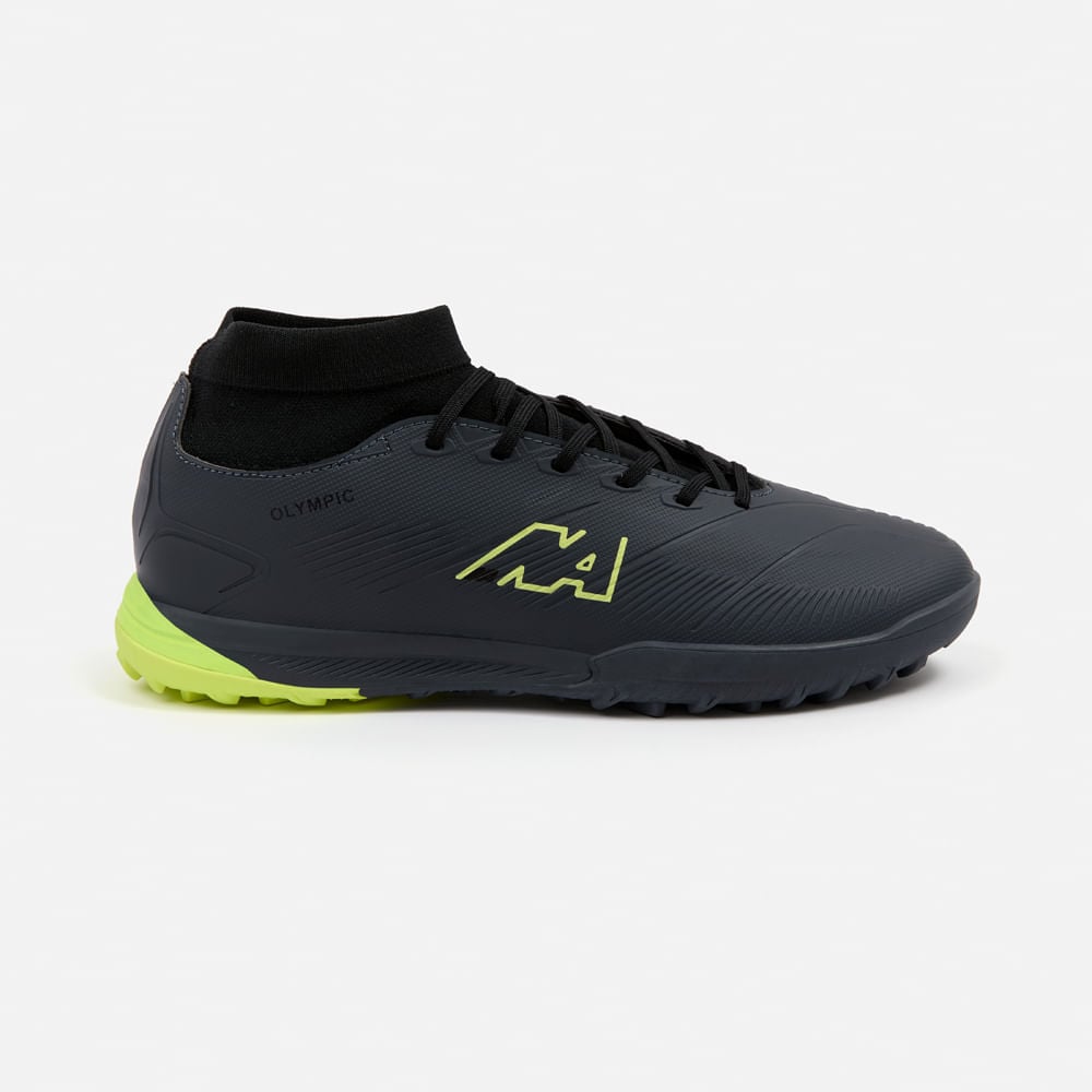 ZAPATILLAS MUJER NEW ATHLETIC FOOTBALL GRIS OSCURO NACAFUT0118J0302 OLYMPIC118 CON NEGRO JUVENIL - 2