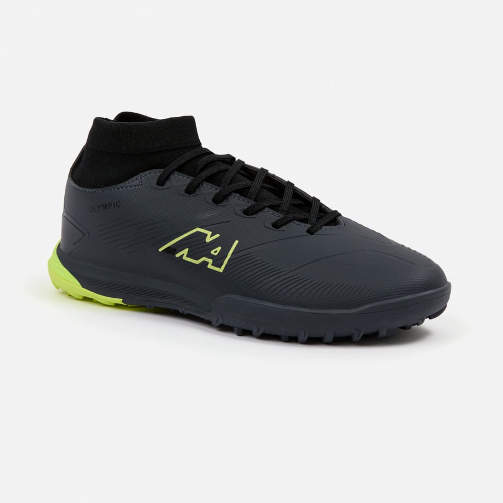 ZAPATILLAS HOMBRE NEW ATHLETIC FOOTBALL GRIS OSCURO NACAFUT0118A0302 OLYMPIC118 CON NEGRO - 1