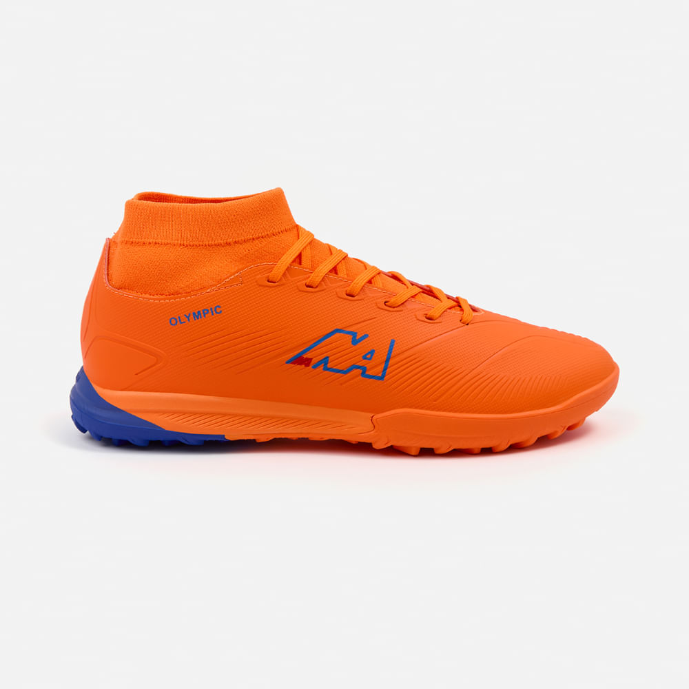 ZAPATILLAS MUJER NEW ATHLETIC CHIMPUNES NACAFUT0118J2012 FOOTBALL OLYMPIC118 NARANJA CON AZUL JUVENIL - 2