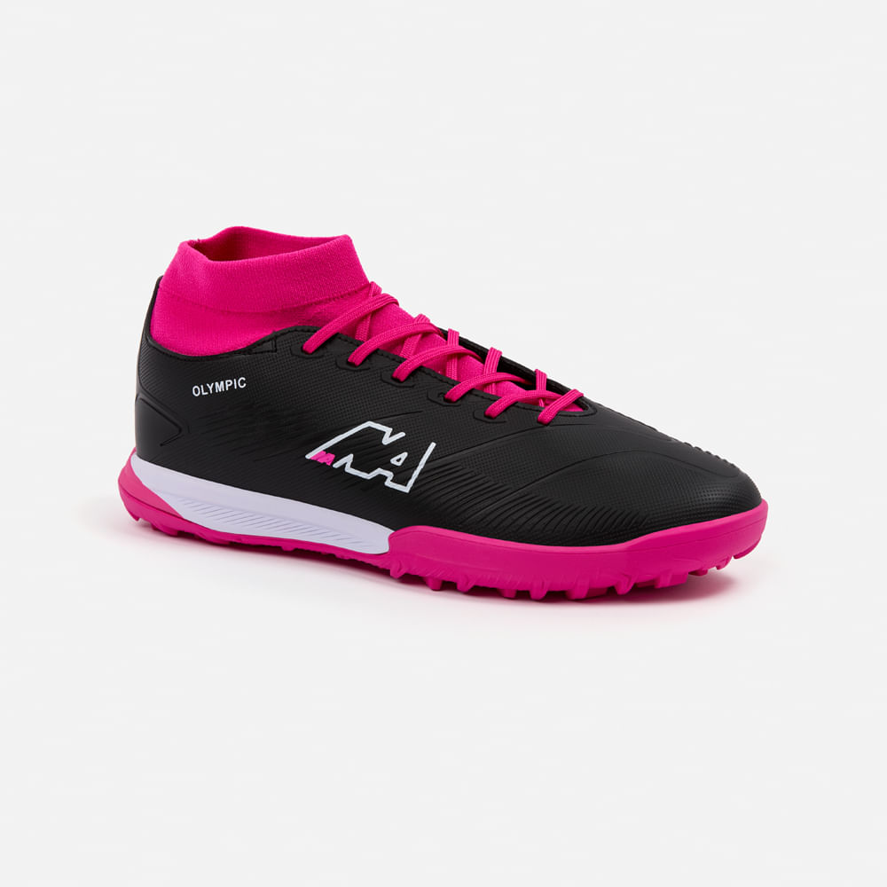 ZAPATILLAS MUJER NEW ATHLETIC FOOTBALL NEGRO NACAFUT0118J0216 OLYMPIC118 CON FUCSIA JUVENIL - 1