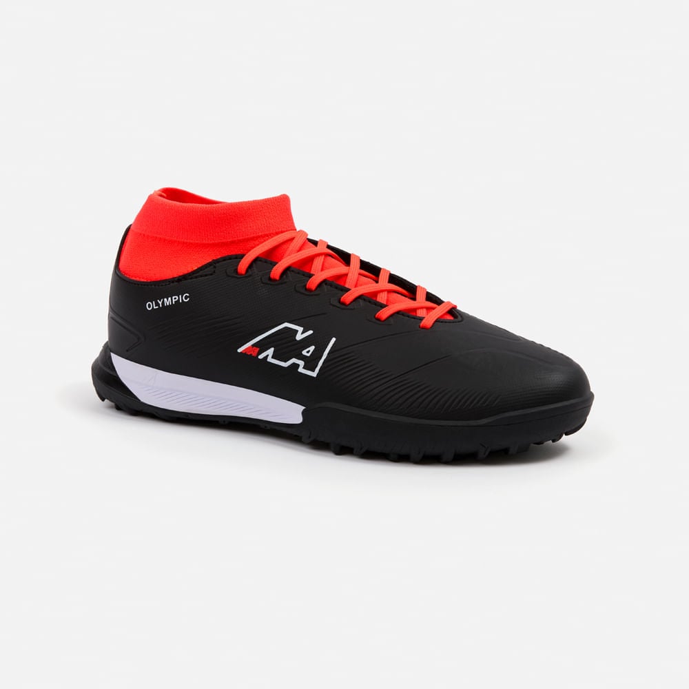 ZAPATILLAS MUJER NEW ATHLETIC FOOTBALL NEGRO NACAFUT0118J0220 OLYMPIC118 CON NARANJA JUVENIL - 1