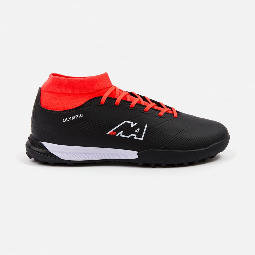 ZAPATILLAS MUJER NEW ATHLETIC FOOTBALL NEGRO NACAFUT0118J0220 OLYMPIC118 CON NARANJA JUVENIL - 2