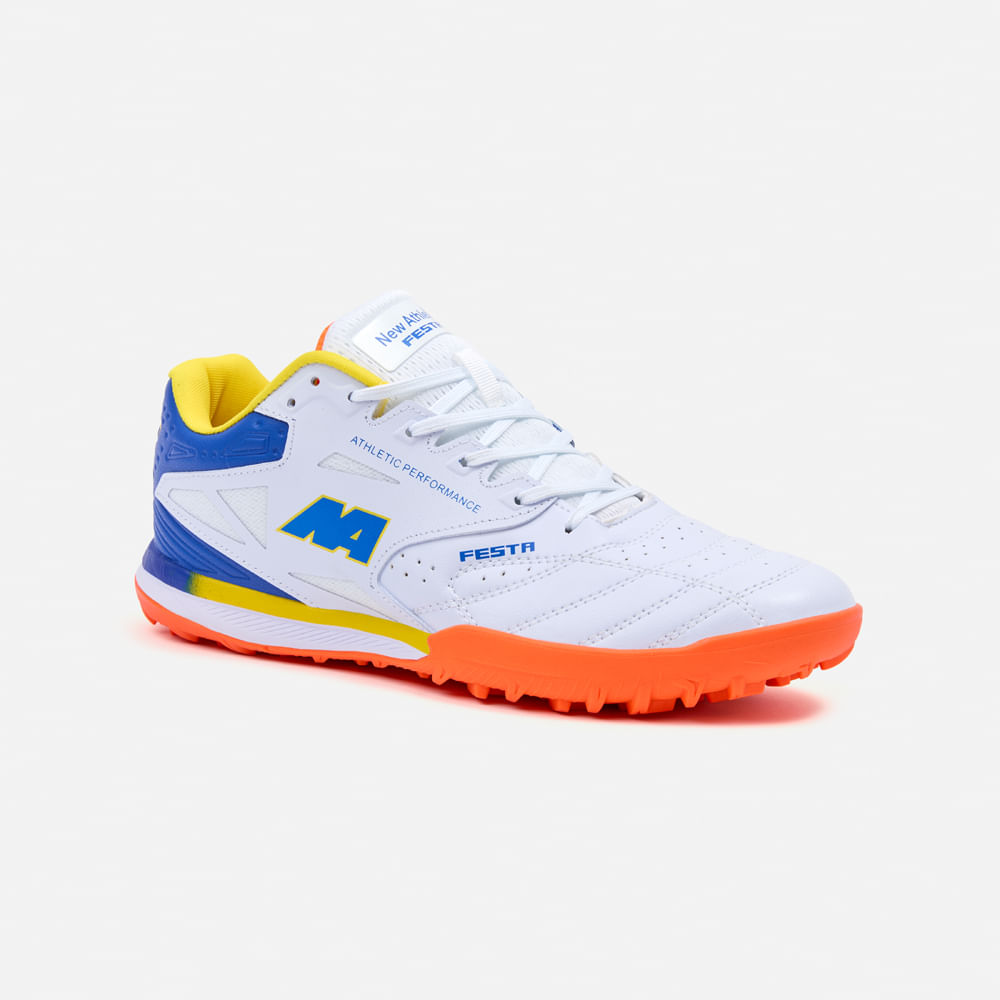 ZAPATILLAS MUJER NEW ATHLETIC FOOTBALL BLANCO NACAFUT0113J0112 FESTA113 CON AZUL JUVENIL - 1