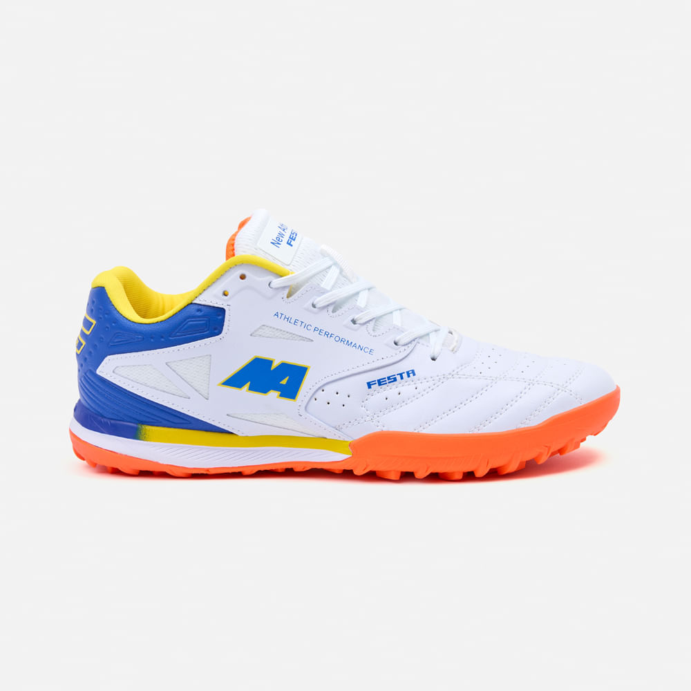 ZAPATILLAS MUJER NEW ATHLETIC FOOTBALL BLANCO NACAFUT0113J0112 FESTA113 CON AZUL JUVENIL - 2