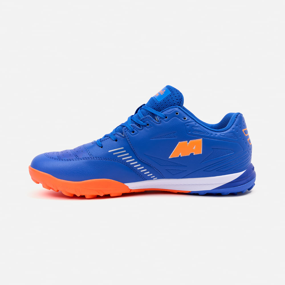 ZAPATILLAS MUJER NEW ATHLETIC FOOTBALL AZUL NACAFUT0113J1220 FESTA113 CON NARANJA JUVENIL - 3
